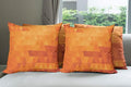 Ambesonne Orange Decorative Throw Pillow Case Pack of 4, Triangle Mosaic Shapes and Patterns with Abstract Digital Pixel Like Effect Print, Cushion Cover for Couch Living Room Car, 16", Burnt Orange