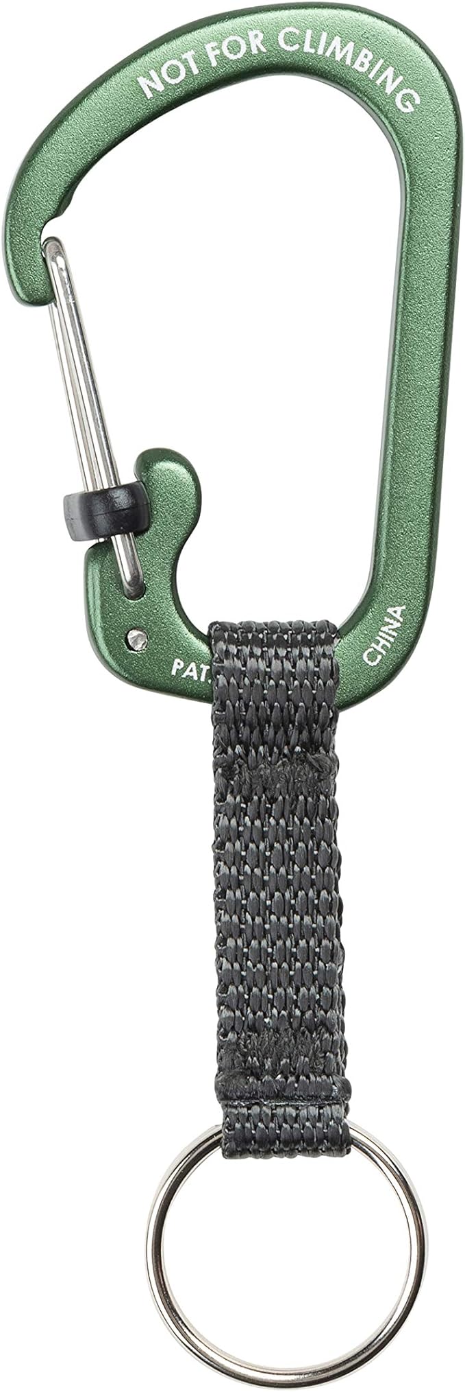 Nite IZE CSLAW3-08-R6 Locking Carabiner Keychain with Webbing, Olive