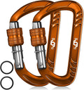 Rhino Produxs 12kN (2697 lbs) Heavy Duty Carabiner Clips, for Securing Pets, Outdoor, Camping, Hiking, Hammock, Dog Leash Harness, Keychains