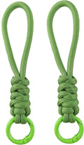 Colorful Braided Paracord Keychain, 12cm Length, Multi-Color Pack with Ring, Decorative Woven Rope Strap