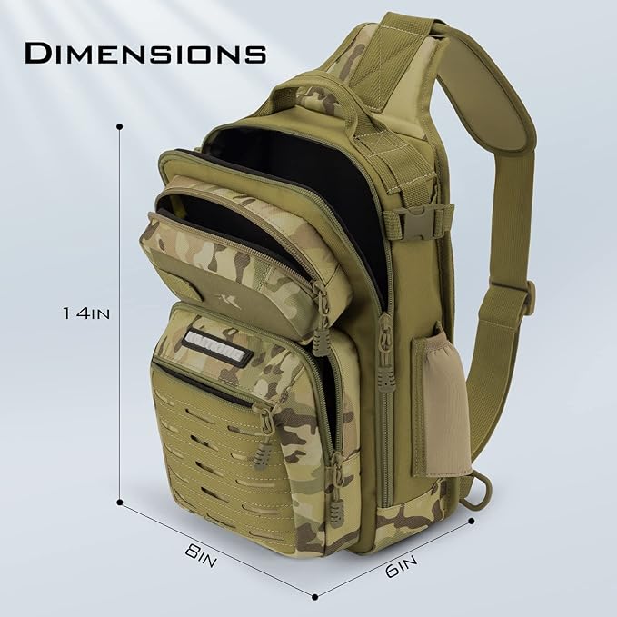 KastKing BlowBak Tactical Sling Tackle Bag-Lightweight Fishing Backpack Storge Fishing Gear and Equipment,Gift for Men