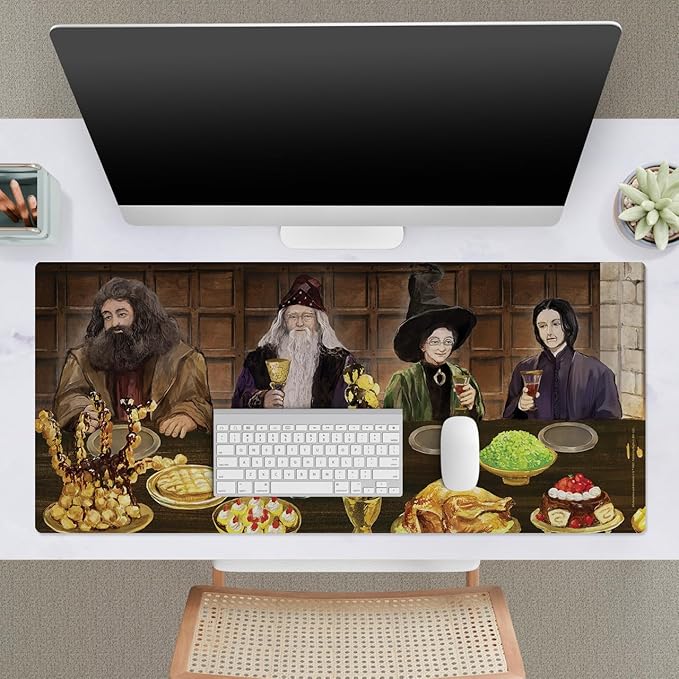 Head Case Designs Officially Licensed Harry Potter Hagrid, Albus, Minerva, Snape Graphics 37.4 x 15.75 x 0.16 inches (900 x 400 mm) - XL Gaming Office Desk PC Keyboard Mouse Mat Pad