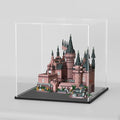 SVENJBB Acrylic Display Case, 8x6x7 Inch Cube Acrylic Boxes for Display, Clear Display Cases with Matte Black Base and Lid for Collectibles and DIY Crafts House Kit