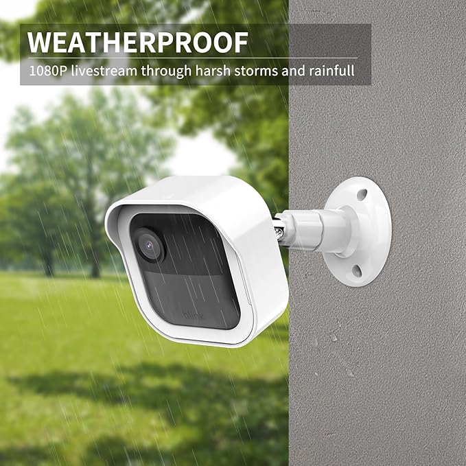 Blink Outdoor 4th Gen Camera Mount, 2Pack Weatherproof Housing and 360 Degrees Adjustable Bracket with Sync Module Mount for Blink Outdoor Camera System (White, Cameras not Included)
