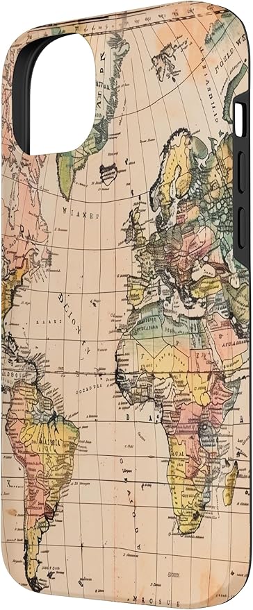 World Map ,Old Map of the World Case for iPhone 14 Plus