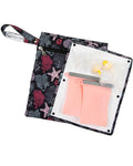 Sarah Wells Pumparoo Wet Dry Bag for Breast Pump Parts – Compact Organizer with Waterproof Pocket, Staging Mat & Fridge Hack – Machine Washable Pumping Accessory (Ocean)