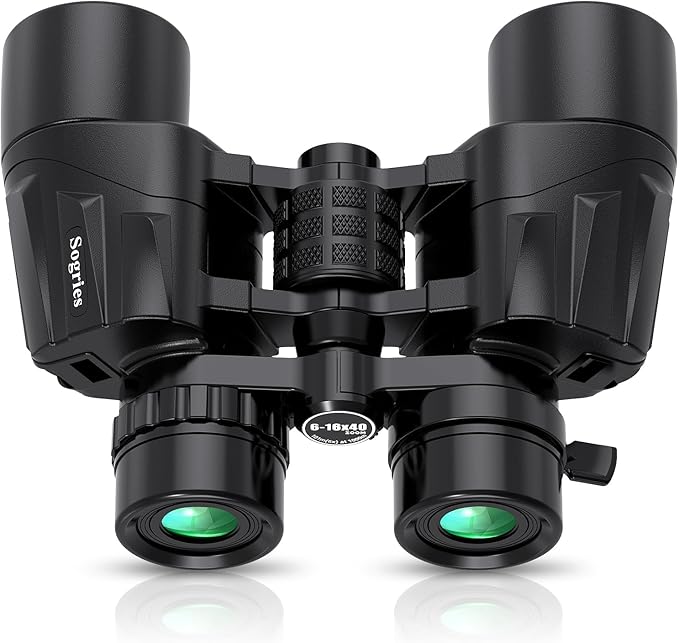 6-16x40 HD Zoom Binoculars for Adults, High Powered, Large View, BAK4 Prism, Waterproof, Clear Low Light Vision for Bird Watching,Hiking, Travel