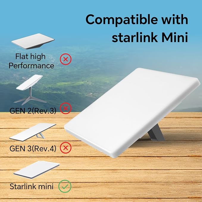 Starlink Mini Silicone Cover, Protective Case for Starlink Mini Satellite Dish, Protection Anti-Drop, Shockproof, Waterproof, Everyday Tear for Outdoor, Easy to Install (Off White)