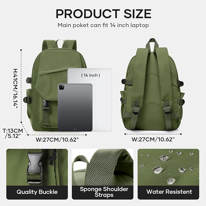 coowoz Lightweight School Backpack College Laptop Backpack for Men Women Travel bag High Middle School Bag Bookbag for Boy Girls