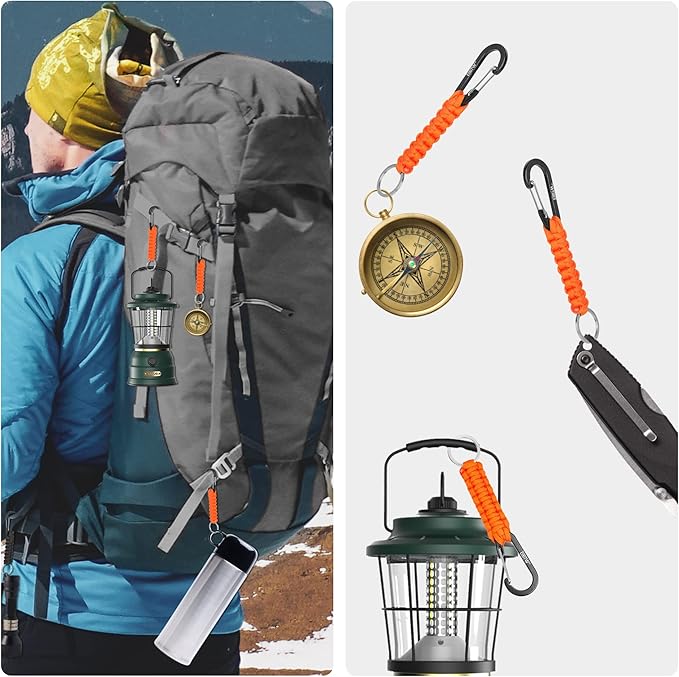 EOTW Paracord Keychain for Men Women Paracord Carabiner Backpack Keychain with Aluminum Clip for Camping Hiking Outdoor Gear