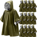 Tellegloww Emergency Ponchos with Polyester Film Blanket Liner Waterproof Windproof Thermal Survival Blanket Rain Ponchos
