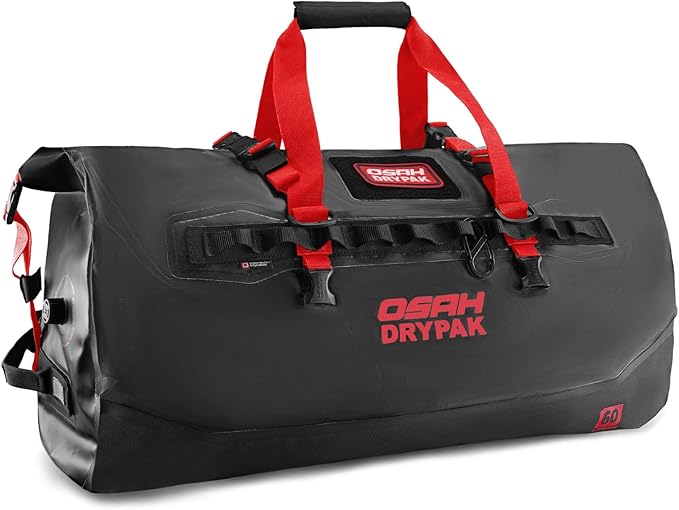 OSAH DRYPAK Waterproof Duffel Bag 25L/40L/60L – Heavy-Duty Motorcycle Tail Bag, Roll-Top Dry Bag for Travel, Camping, Boating, Kayaking, Outdoor Adventure