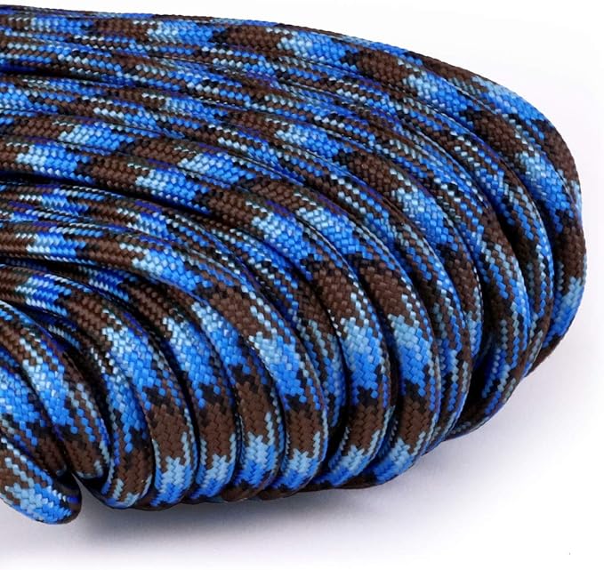 Atwood Rope MFG 550 Paracord 100 Feet 7-Strand Core Nylon Parachute Cord Outside Survival Gear Made in USA | Lanyards, Bracelets, Handle Wraps, Keychain (Abyss)