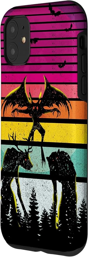 Cryptkin Cute Mothman Cryptid Map Case for iPhone 11