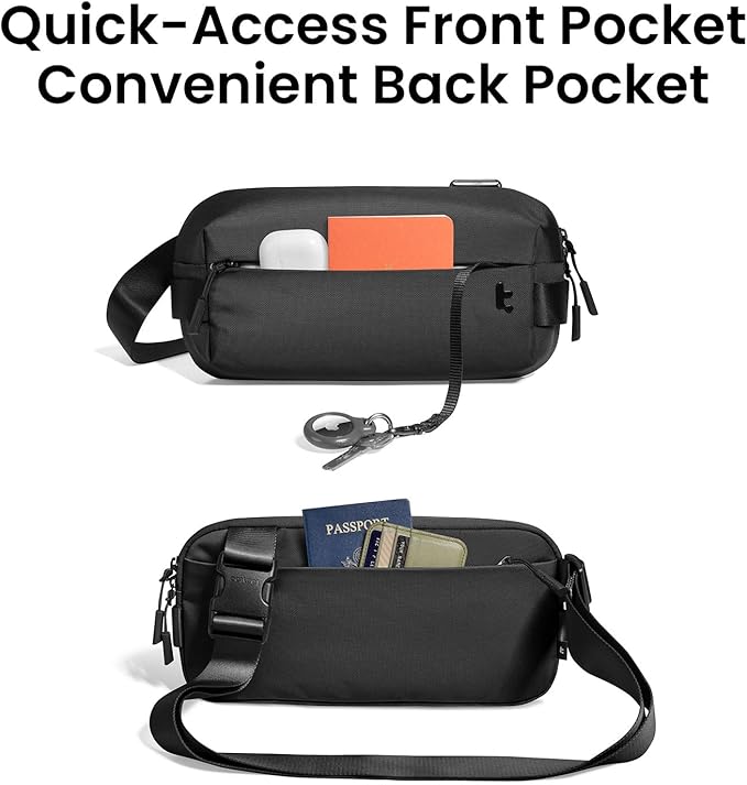 tomtoc Compact EDC Sling Bag 3L-10L, Minimalist Crossbody Bag Chest Shoulder Pack for Men Women, X-pac/Recycled Polyester