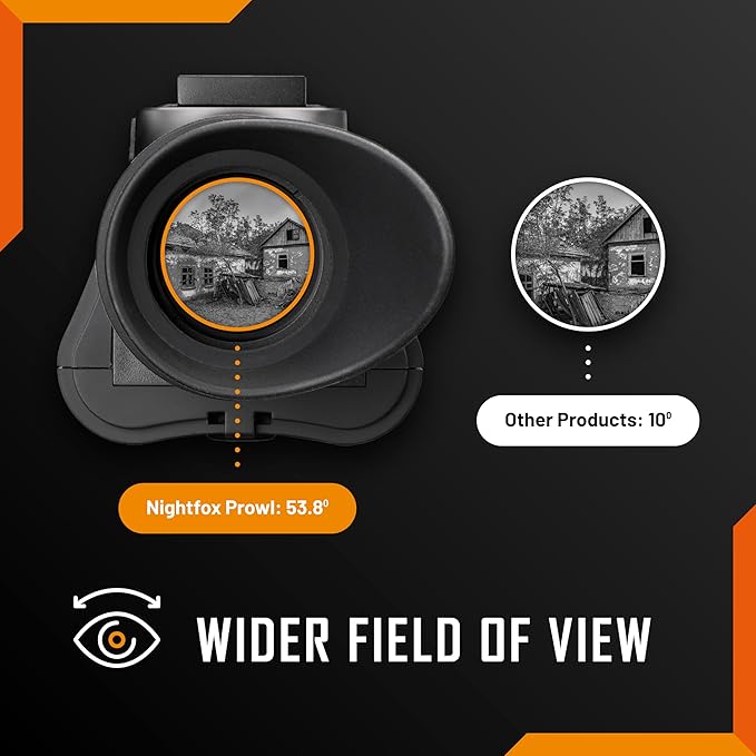 Night Vision Monocular - Nightfox Prowl Night Vision Goggles, Head or Helmet Mounted, 1x Magnification NVG, 1080p Video Recording, Stealth Infrared 940nm IR, Digital NODs for Airsoft, Night Walking