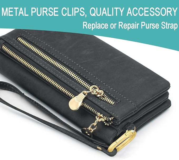 10Pack 1 Inch Small Oval Keyring, Metal Tiny Carabiner Spring Snap Hooks Clip for Paracord Keychain Lanyard, Car Key Rings, Pets Collar Buckles, Purse Keychain Replacement (Light Gold)