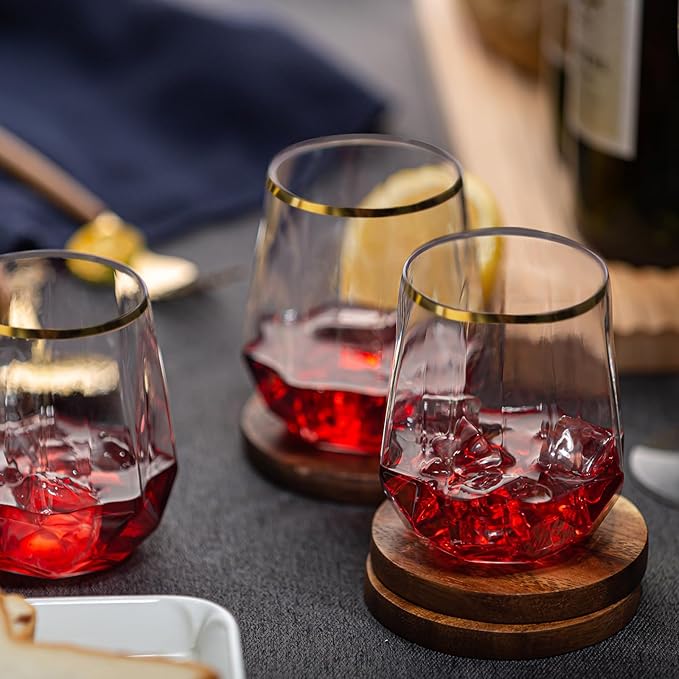 Lueumxc 40 Pack Plastic Wine Glasses, 12Oz Diamond Disposable Wine Glasses Unbreakable Clear Plastic Cocktail Glasses Recyclable Shatterproof Reusable Wine Cups