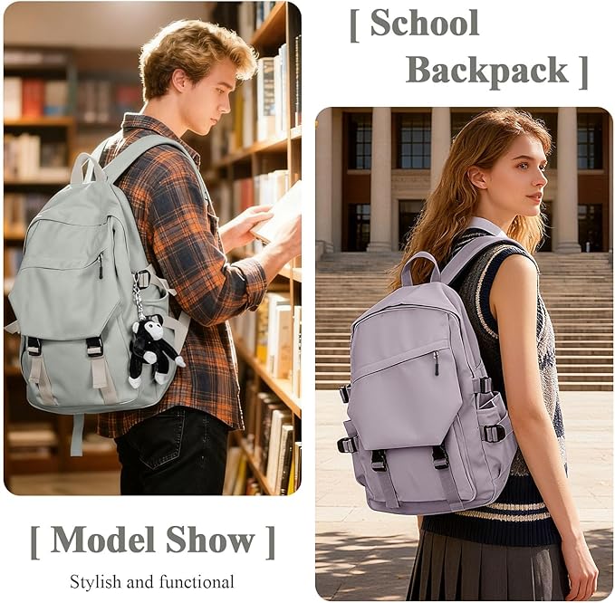 coowoz Lightweight School Backpack College Laptop Backpack for Men Women Travel bag High School Bag Middle Bookbag for Boy Girls