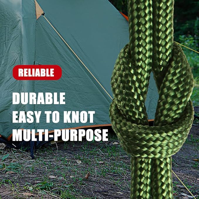 WEREWOLVES 650lb Paracord/Parachute Cord - 9 Strand Paracord Rope - 100', 200' Spools of Parachute Cord, Type III Paracord for Camping, Survival