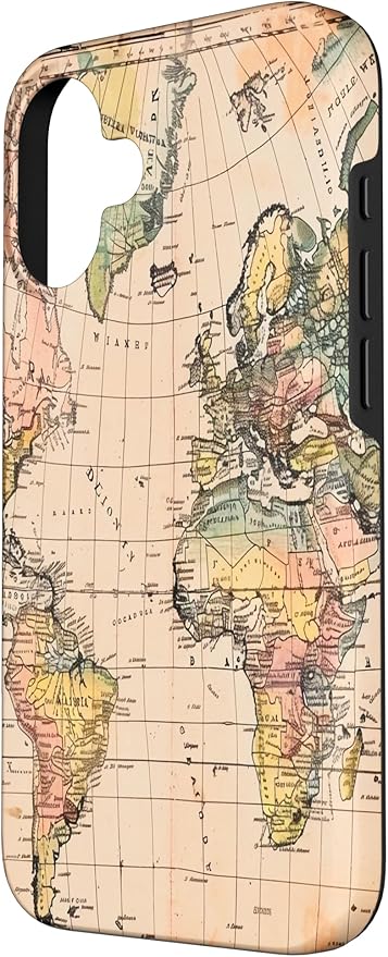World Map ,Old Map of the World Case for iPhone 16