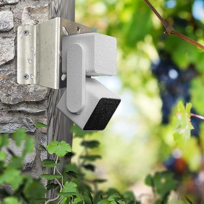 WiTi Exterior Outside Corner Wall Mount for Eufy Solacam S340, Stainless Steel Holder for a Wider View Angle Enlarge to 270 °,Compatible with Wyze Ring Reolink Cameras Bullet and PTZ