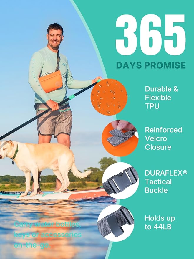 niphean IPX7 Waterproof Fanny Pack with Magnetic One-Hand Closure, Durable Waterproof Dry Bag, for Kayaking, Paddle Boarding, Beach Cruise Essentials, 2.5L Phone Pouch Dry Bags for Men Women, Orange