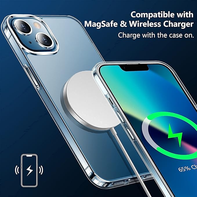 Red2Fire for iPhone 13Case, Clear [Military Grade Drop Protection] Dual Layer Heavy Duty Full Body Shockproof Phone Case for iPhone 13 6.1"