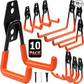 vivicreate 10 Pack Garage Hooks Heavy Duty Wall Mount Utility Storage Hooks with Anti-Slip PVC Coating for Garage Organizer Ladder Bike Hose Garden Tools and Cables