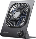 Desk Fan, 6.61''Ultra-thin 5000mAh Battery Powered Fan with Powerful Wind,100 Speeds Adjustable&Digital Display,Timer,Ultra-quiet Small Portable Fan for Bedroom,Office,Travel,Summer Essentials