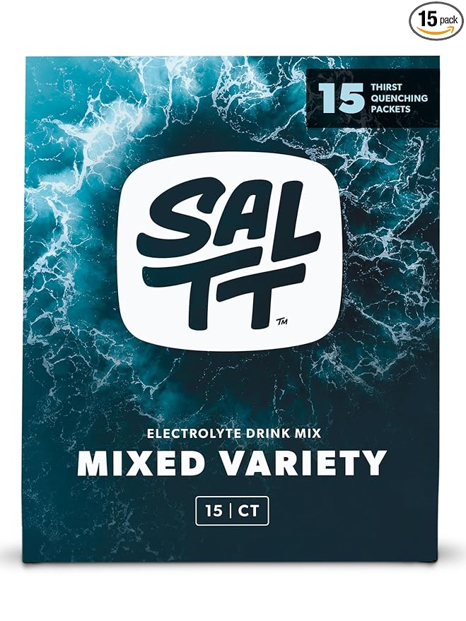 SALTT Electrolytes Powder Packets, All Things Mixed Variety Pack (15 Packets) - Magnesium, Potassium, Sodium, Trace Minerals - Vegan & Gluten Free - Travel Essentials - Made in USA
