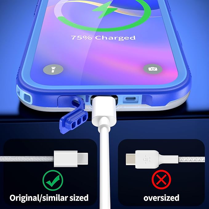 SPORTLINK for iPhone Air Case, IP68 Waterproof Military Protective Full Body Heavy Duty Shockproof 360 Sealed Dustproof with Camera Screen Protector Phone Cover for iPhone Air 6.5" Blue