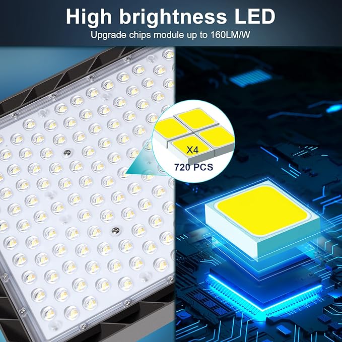 480W LED Parking Lot Light Outdoor,72000LM 100V-277V Dusk to Dawn LED Building Flood Lights Commercial 5000K Slip Fitter Street Pole Lights IP65 Waterproof Large Area Shoebox Barn Lighting
