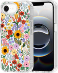 MOSNOVO for iPhone 17e Case/iPhone 16e Case, Shockproof Military-Grade Protection 6.6ft Drop Tested, Clear Phone Case for iPhone 16e / iPhone 17e, Blossom & Bloom Design