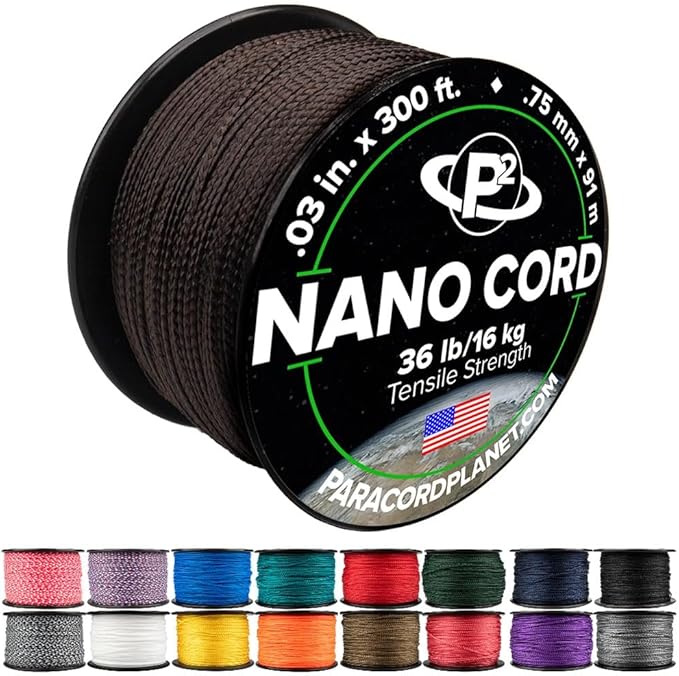 Paracord Planet Nano Cord –Lightweight Nylon Nano Paracord – Great for Arts & Crafts, Home Décor, Camping and More!