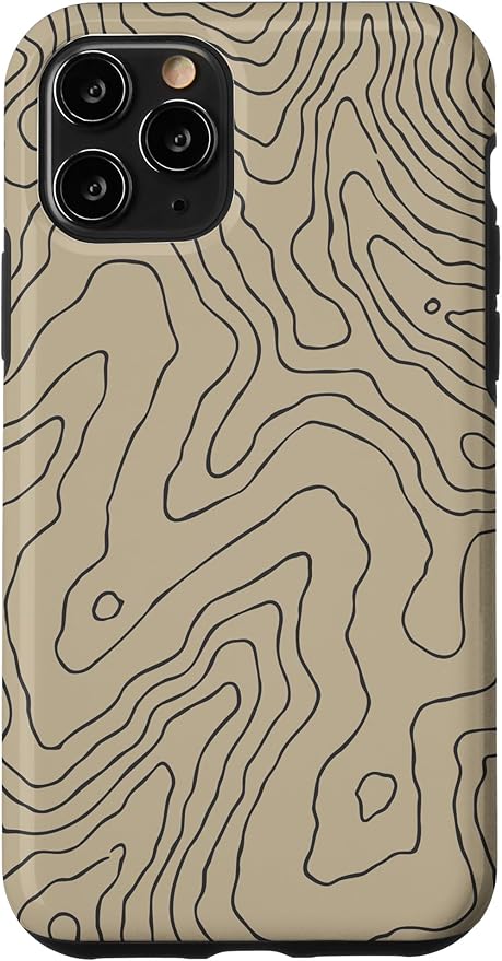 Coyote Country Guide Lines Topographical Contour Map Case for iPhone 11 Pro