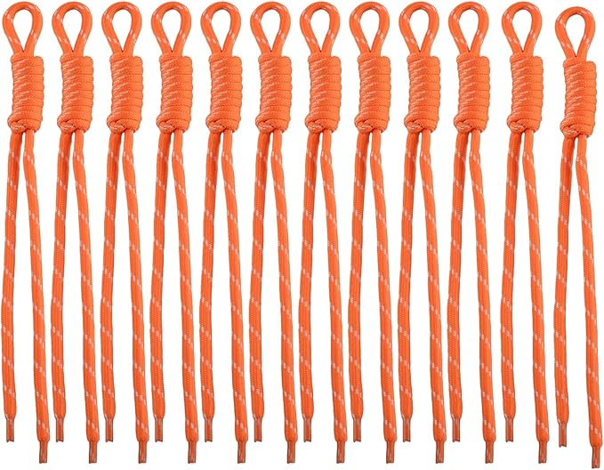 Paracord Keychain Paracord Bag Charm 12pcs Braided Nylon Rope Keychain Cord for Bag Purse Backpack Handbag