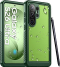 Temdan Designed for Samsung Galaxy S26 Ultra Case Waterproof, Built-in Lens & Screen Protector Military Grade Shockproof Dropproof IP68 Underwater Full Body Phone Case for Galaxy S26 Ultra 6.9"-Green