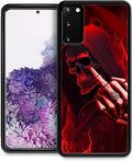 for Samsung Galaxy S20 Case, Gestures Funny Skull Pattern Graphic Design Girl Boy Soft Silicone Hard Acrylic Shock Protection for Samsung Galaxy S20