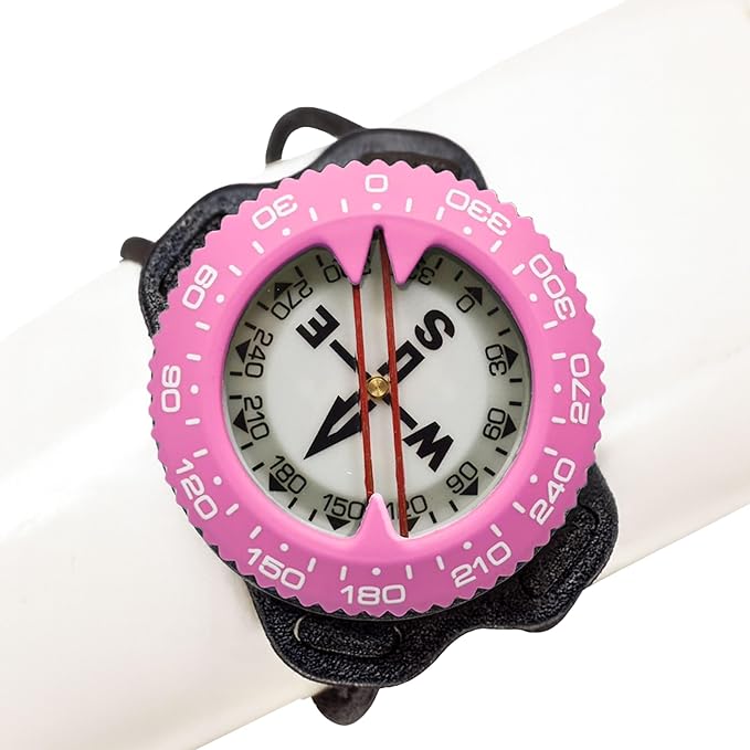 Scuba Choice Diving Compass (Wrist/Bungee Mount) – Easy-to-Read Underwater Navigation Tool for Scuba Diving, Durable Design with Rotating Bezel, Reliable Directional Aid for Deep Dive Adventures