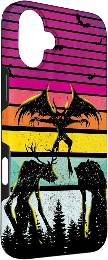 Cryptkin Cute Mothman Cryptid Map Case for iPhone 16 Plus