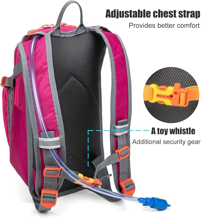 Ivygreen Kids Hydration Backpack, Hiking Backpack for Boys or Girls with 1.5L Water Bladder