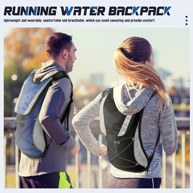 3 Pack Hydration Backpack with 2l Water Bladder,Hydration Pack with Bladder Hiking Running Cycling Biking Water Backpack Bag for Men and Women