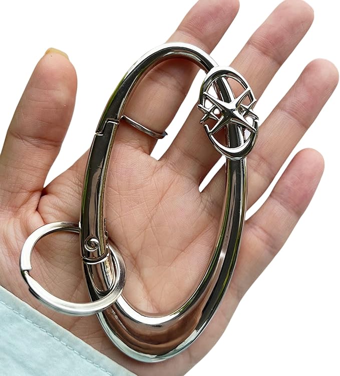 Y2K Cute Star Carabiner Keychain Cool Belt Loop Clip Starlight Heavy Duty Carabiner Clasp Snap Hook Holder Key Buckle