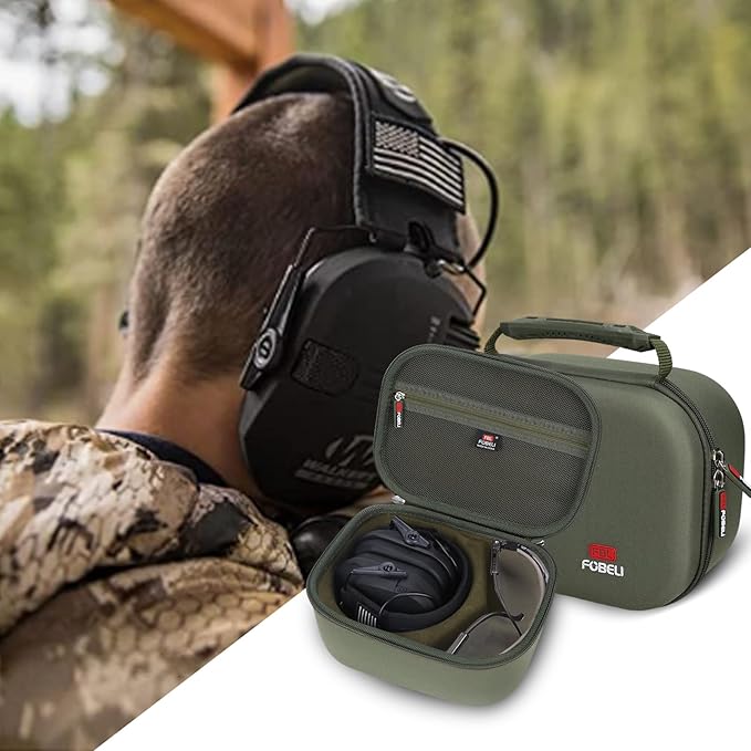 FBLFOBELI Hard Case for Walker's Razor Slim/Howard Leight Shooting Ear Protection Electronic Shooting Muffs Earmuff