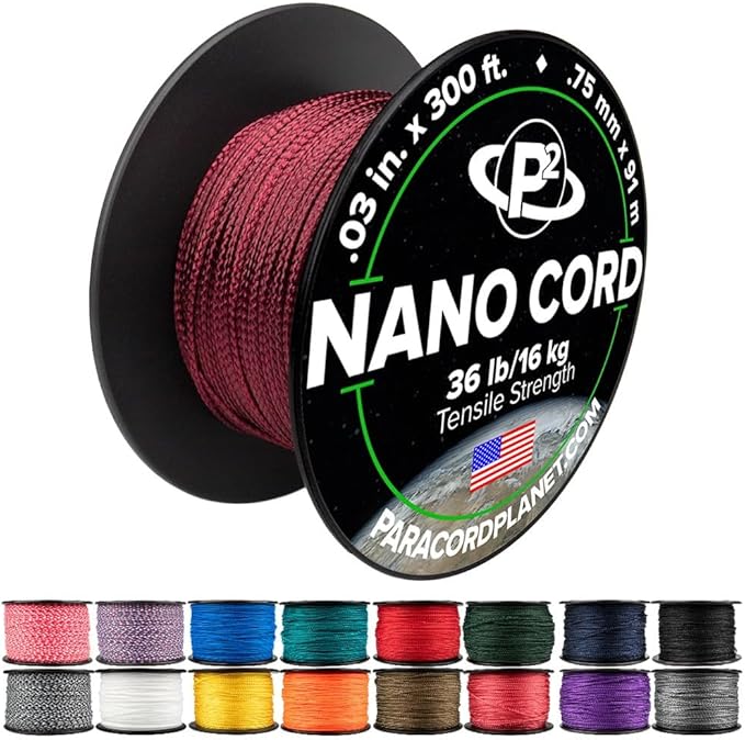 Paracord Planet Nano Cord –Lightweight Nylon Nano Paracord – Great for Arts & Crafts, Home Décor, Camping and More!
