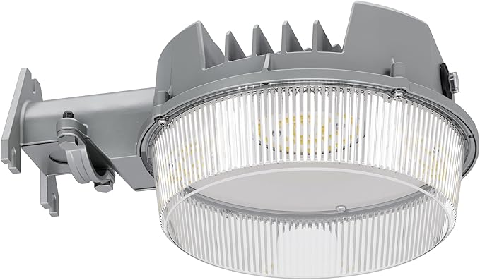 HALO ALB Outdoor Dusk-to-Dawn LED Security Area Light with 4000 Lumens, Wall or Pole Mount - Textured Gray