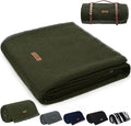 Molithe 100% Wool Blanket, 62" x 86", Warm, Thick, Washable, Military Wool Blanket, Great for Camping, Outdoors, Sporting Events, Survival Kits