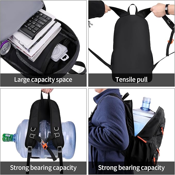 FENGDONG 35L Lightweight Foldable Waterproof Packable Travel Small Hiking Backpack Daypack for men women