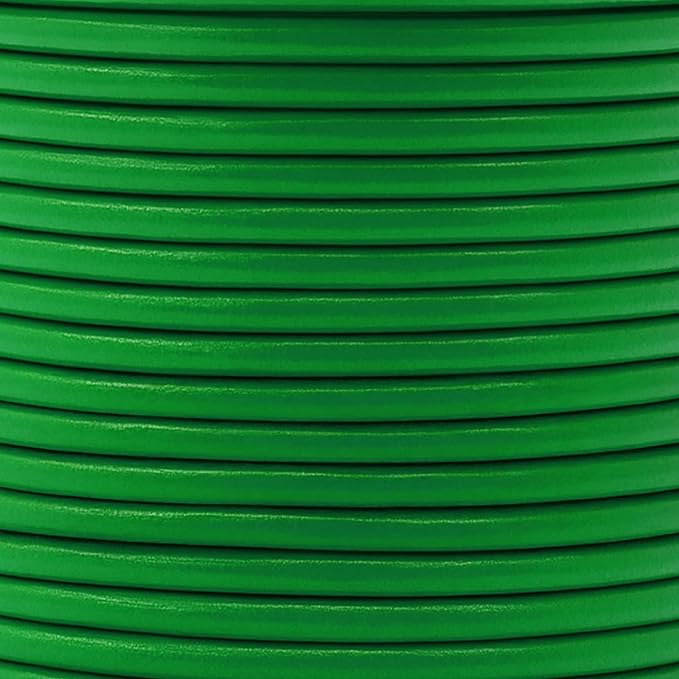 Mandala Crafts Round Genuine Green Leather Cord for Jewelry Making – 2mm Cowhide Leather Rope String Lace for Kumihimo – 20 Yards Cowhide Craft Cording Spool